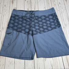 Columbia PFG Board Shorts Mens 38 Blue Hybrid Shorts Swim Trunks 9" Inseam