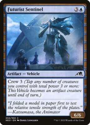 NM Futurist Sentinel, MTG, Kamigawa Neon Dynasty, Magic the Gathering, 54