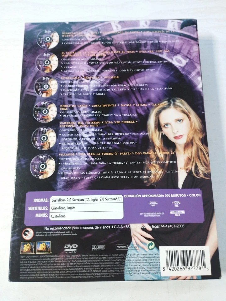 Buffy Cazavampiros Sexta Temporada Completa - 6 x DVD Español Ingles Reg 2 3T - Imagen 2 de 4