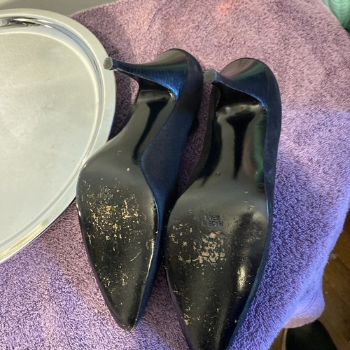 "Bombas de gamuza negras Divertente para mujer de 3,5"" talla 8 vintage" - Imagen 6 de 7