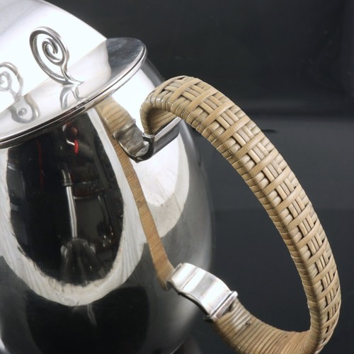 Arne Bang (1901 - 1983). Lidded Art deco Sterling Silver Pitcher - 1941. - Picture 3 of 5