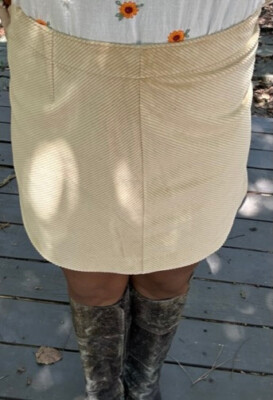Nwt Banana Republic Camel Mini Corduroy Skirt -Size 10