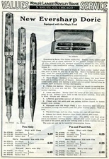 1940 Print Ad of Eversharp Doric Men's & Ladies Pen & Pencil Sets