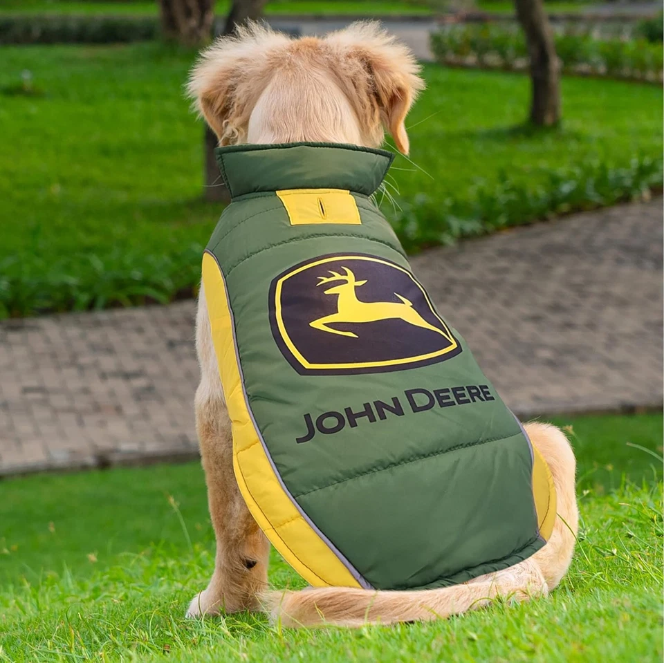 Pets First John Deere Puffer Vest for Dogs & Cats Warm Cozy & Waterproof Jacket - Image 4 of 4