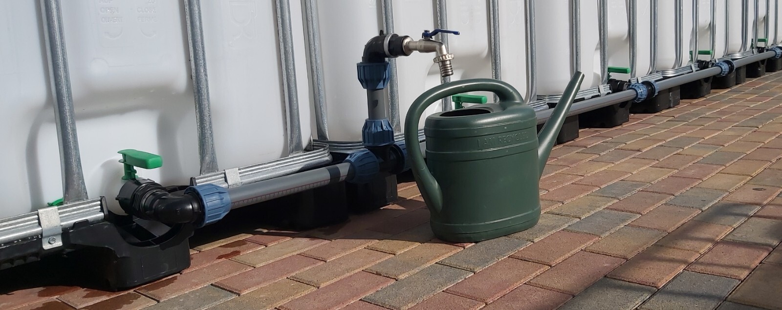 Verbindungsset 40mm Für 2 IBC Wasser Tanks Schwanenhals (Neu Und