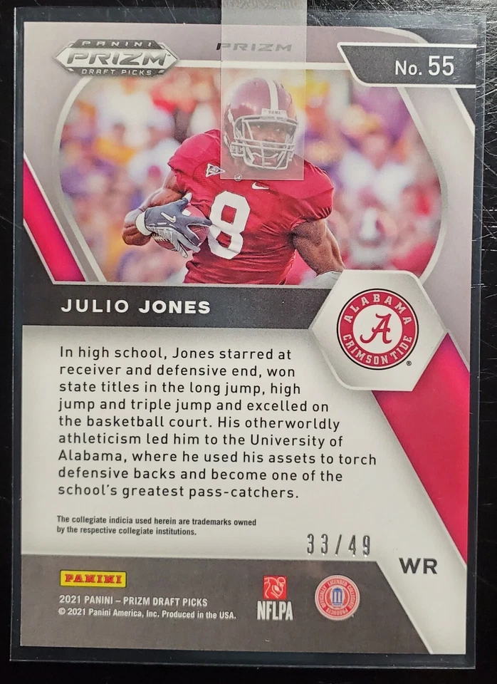 2021 Prizm Julio Jones Gold Pulsar /49 - Image 2 of 2