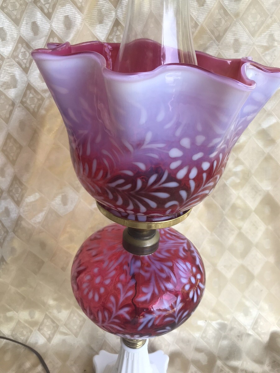 DEEP PLUM GLASS FENTON VINTAGE 幻！Antique 50's Fentonプラム