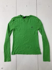 Ralph Lauren Sport Kids Green Long Sleeve Shirt Boys Size Medium