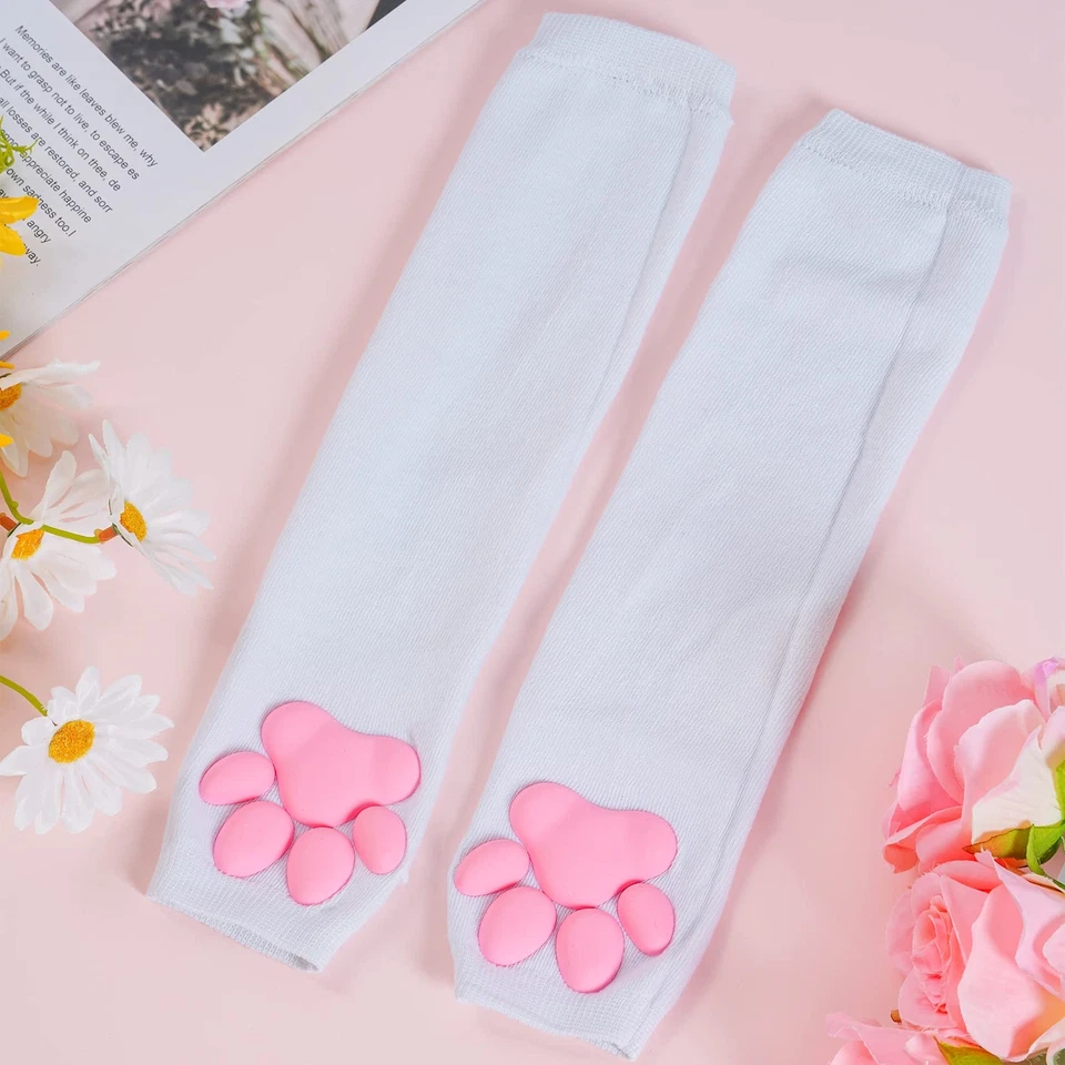 Almohadilla para pata de gato guantes guantes sin dedos gato cosplay guantes manga para niñas fiesta Foto 2 de 4