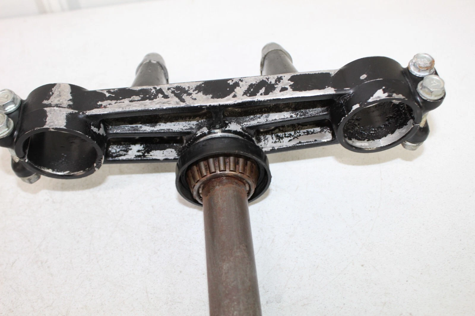 1984 Kawasaki KX125 Triple Clamp Set Upper Lower Clamps KX 1984 Kawasaki KX125 Triple Clamp Set Upper Lower Clamps KX