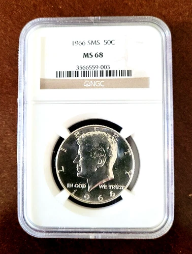 **WOW** 1966 SMS Kennedy Half Dollar  certified by NGC MS 68. ABSOLUTELY MINT!!!