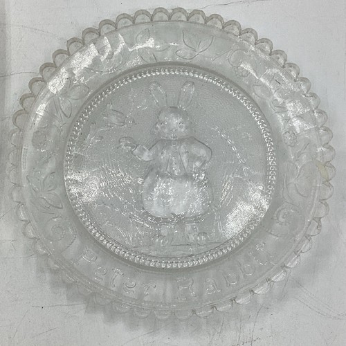 Vintage 1975 Thorton W Burgess Cup Plate Series Peter Rabbit Clear Glass Plate - Picture 2 of 6