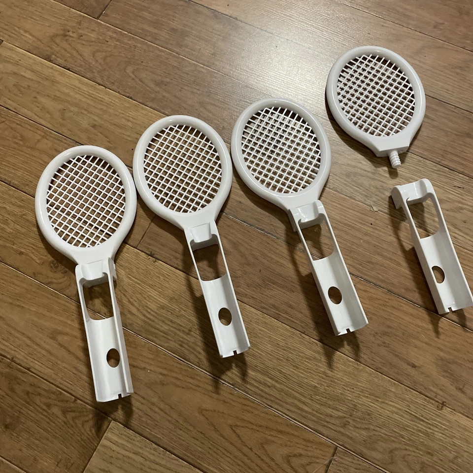 NEUF NEW accessoires 4 raquette nintendo WII WII U blanc pour jeux tennis 🎾🎾🎾