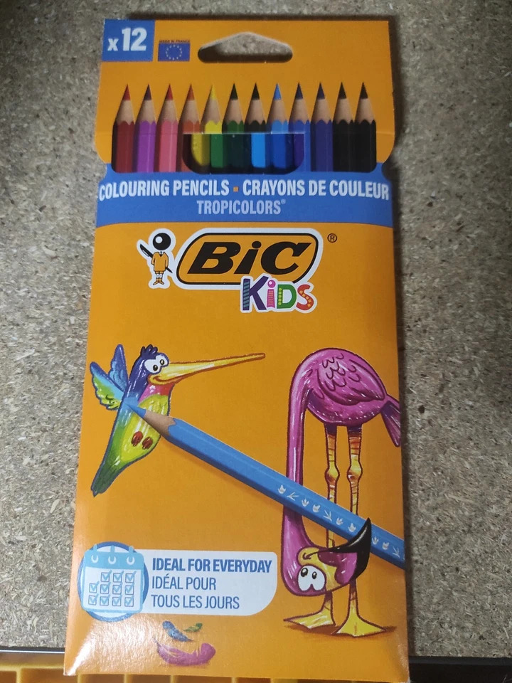 Bic Kids 12er Buntstifte Farbstifte Tropicolors Stifte holzfrei -für jeden Tag