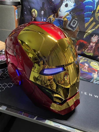 Iron Man Gold MK5 Helmet Electronic Voice Activated Open&Close Mask Autoking New - Picture 15 of 24