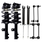 8 Pieces For Hyundai Elantra 2007 - 2010 Front Struts Rear Shocks Sway Bar Links