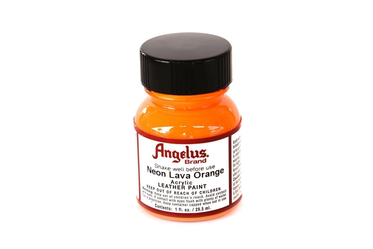 Angelus Leather Paint 1 oz Neon Lava Orange