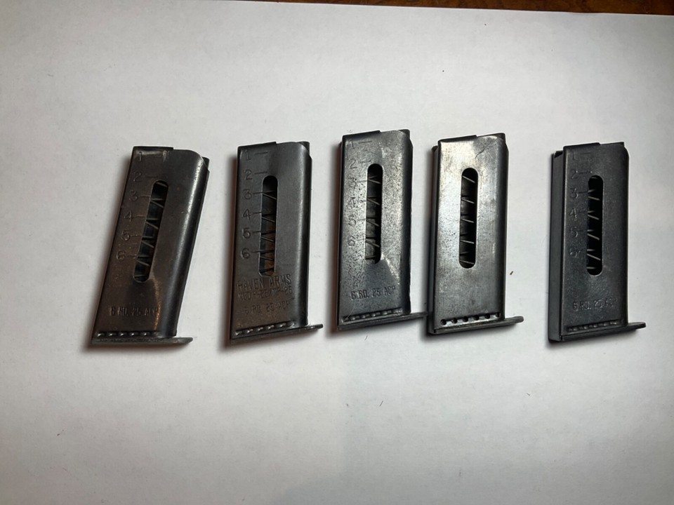 One Raven Arms / Phoenix Arms Mod P25 MP25 Raven 6rd 25 ACP Pistol ...