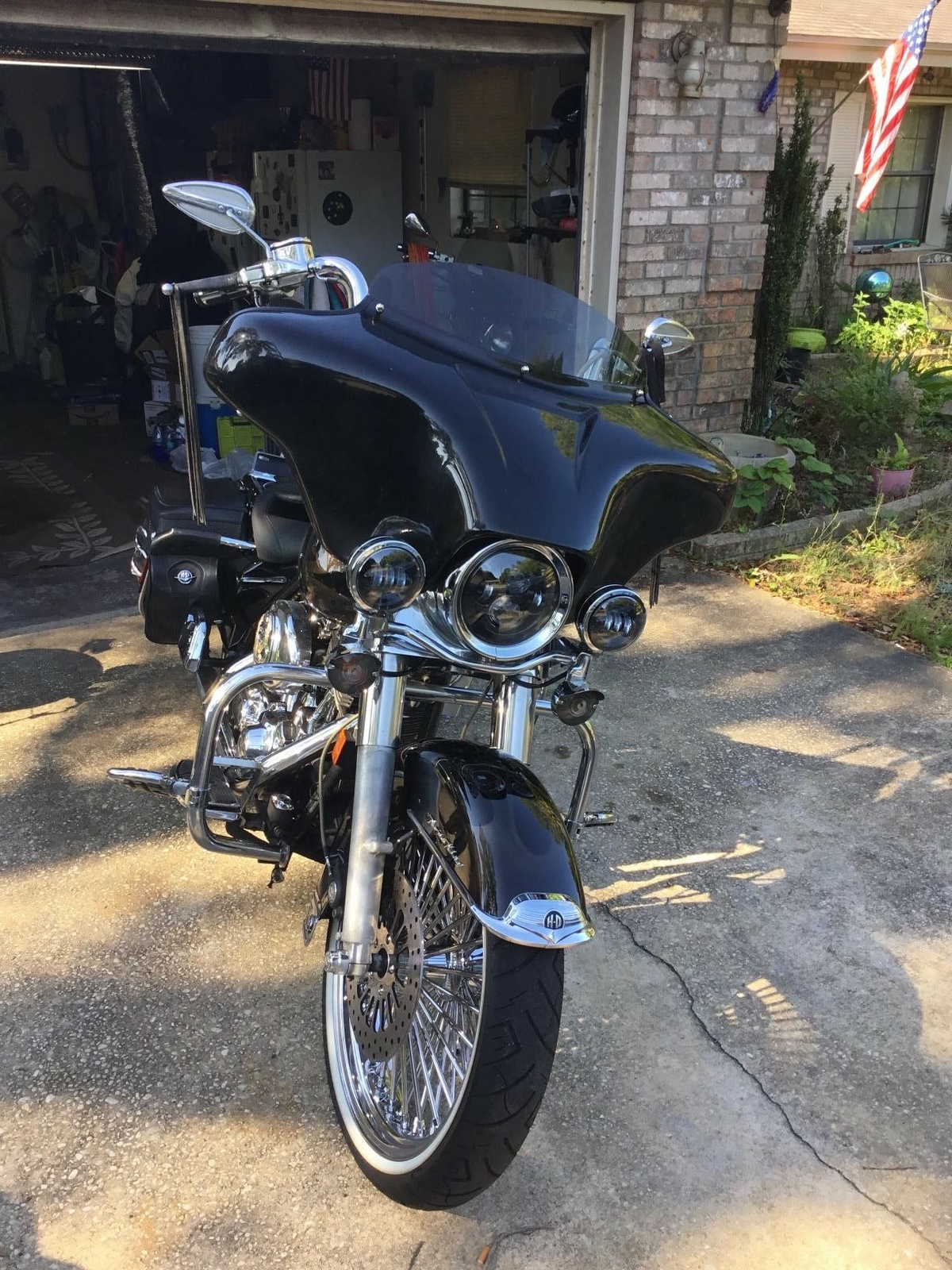 For Harley Softail Deluxe FLSTNI LED Spot Fog Passing Lights