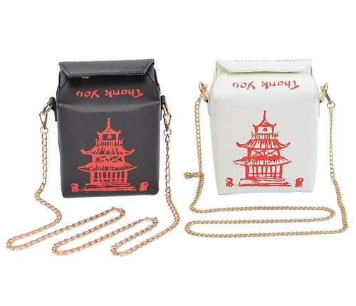 Fashion Women Chinese Takeout To Go Box Crossbody Clutch Bag Ebay