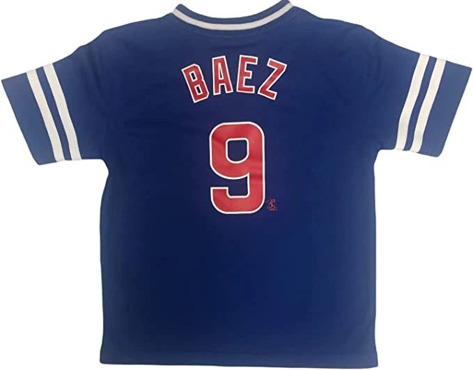 Chicago Cubs Javier Baez #9 Boy's Youth Pullover Baseball