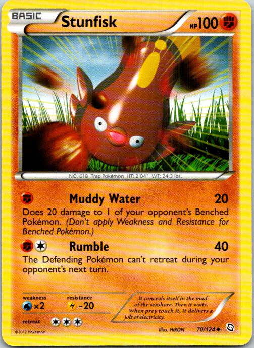 Stunfisk 70/124 Pokemon Dragons Exalted Near Mint