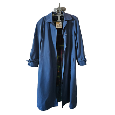 Londontowne Vtg Rain Trench Coat 1997 With Removable Plaid Lining