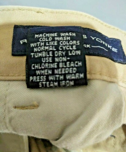 ROUNDTREE & YORKE NWT Khaki 2 pleat cotton tan pants men's NEW w/ tags W32 L30 - Picture 8 of 11