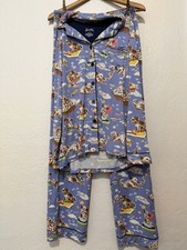 Nick Nora 2 pc Set Pajamas Women's Puppy Dogs Bath Time Bubbles Size Small