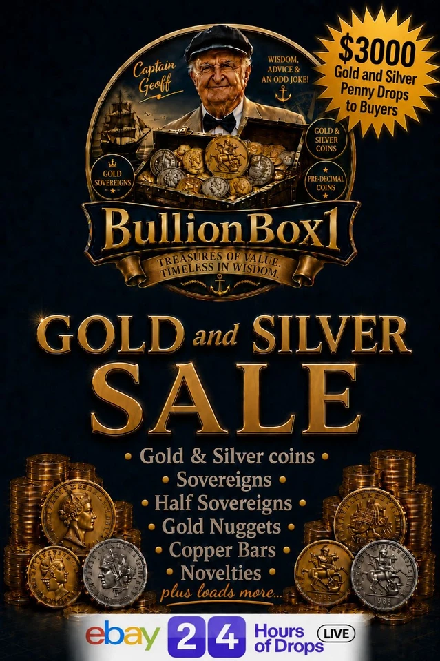 HUGE Gold & Silver Sale! Coins, Bars, Sovereigns, 1966 Rounds & Penny Drops
