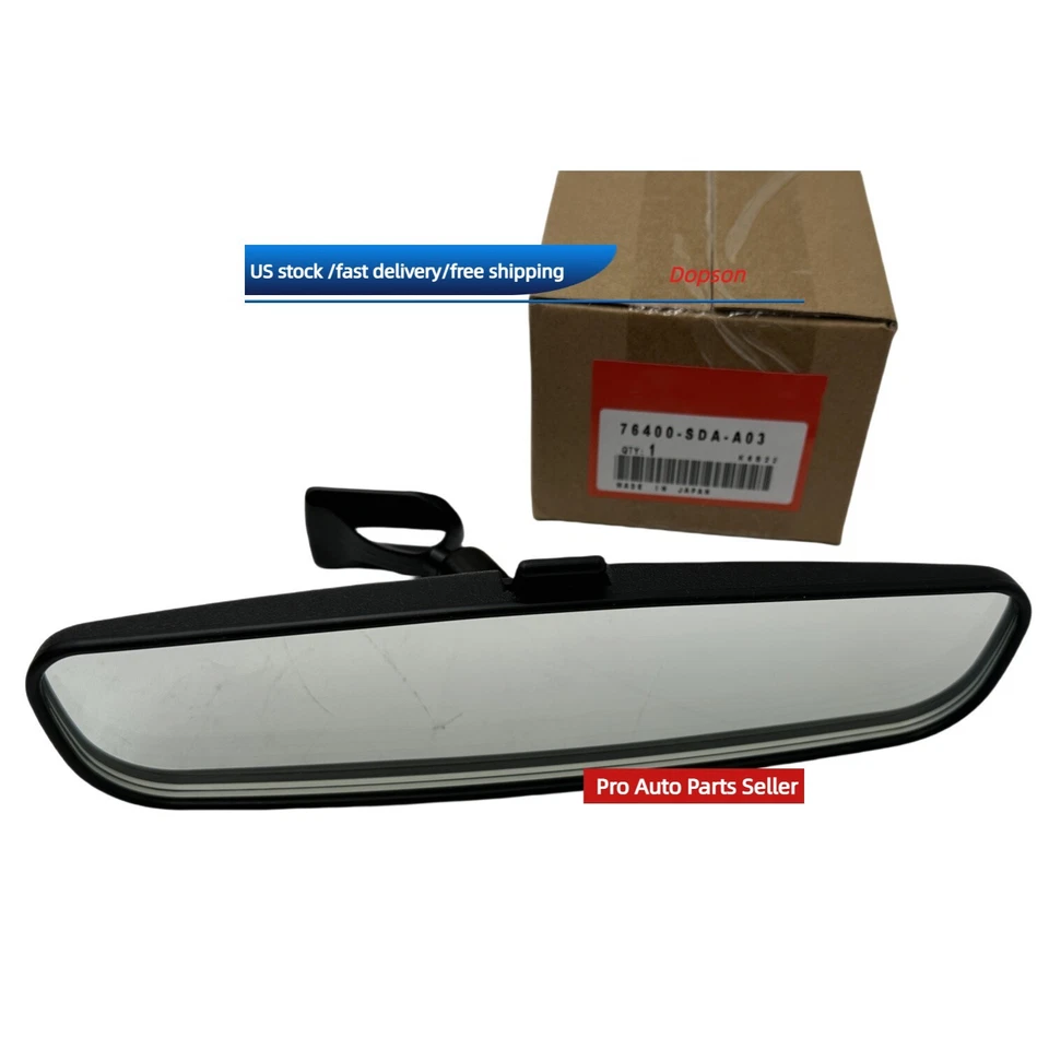 NEW GENUINE for Honda / Acura Interior Rear View Mirror OEM 76400-SDA-A03 - Image 2 of 4