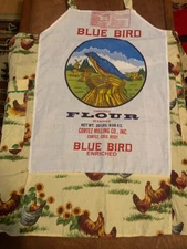 Chefs Apron  Blue Bird Flower  Kitchen Gift Cooking, Cortez Colorado, Roosters
