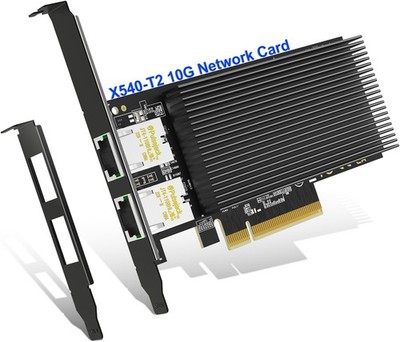 10Gb Dual LAN Base-T PCI-e Network Card, Intel X540 Controller, NICGIGA 10Gbps E