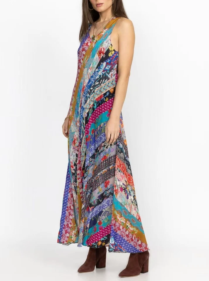 $585 NWOT Johnny Was Treble Bias Floral Sleeveless Maxi Dress XXL Multicolor - Image 2 of 4