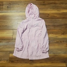 Nike Girls Windrunner Jacket Pink Hooded Windbreaker 6X Just Do It 6-7 Years
