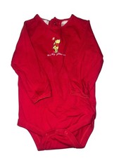 Vintage Disney Store Winnie the Pooh One Piece Bodysuit Embroidered 90s 24 Month