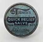 Vintage RV Turner Quick Relief Salve Tin Montgomery Alabama Antique Medical Sign