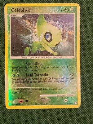 Pokémon Celebi 7/123 Mysterious Treasures Reverse Holo Holo Rare English 60 HP