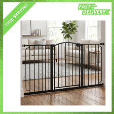 Baby Gate Extra Wide Arch Pressure Mount Doorway Stairs Pets Safety Lock 30-58