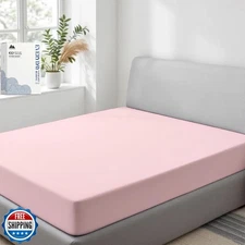 Mayfair Linen 100% Organic Cotton Percale Weave Fitted Sheet California King 