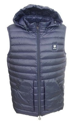 HERO SEVEN ärmellose Daunenjacke Kapuze blau Herren München Vest navy