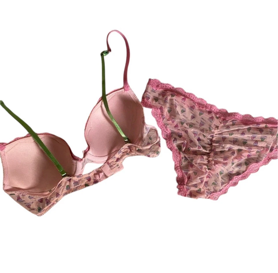 Conjunto de bragas de bikini Pout Victoria’s Secret VS 36B M nailon velero barco Foto 2 de 4