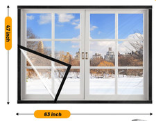 Heavy Duty Window Insulation Kit For Home Draft Reduction 47x63 63x63 IN