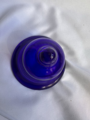 Beautiful Cobalt Blue Glass Bell Cloche 10cm x 10cm tall. - Picture 3 of 4