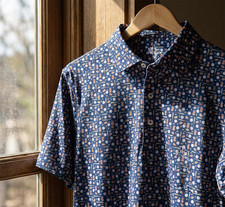 Crazy Price The 7th Inning Stretch Performance Polo - Baseball Print, Rhoback