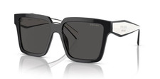 PRADA PR 24ZS 1AB5S0 56 Women's Square Sunglasses - Black/Gray