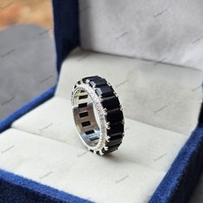 Natural Black Onyx Ring, 925 Sterling Silver Engagement Ring, Gift For Her