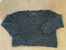 Vtg 80s 90s Esprit Women's Crewneck Sweater Blue Green Marled Sz M Wool Mohair
