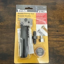TITAN Double Flaring Tool 45-Deg SAE 3/16" Steel Nickel Tube 51535 Brake Line