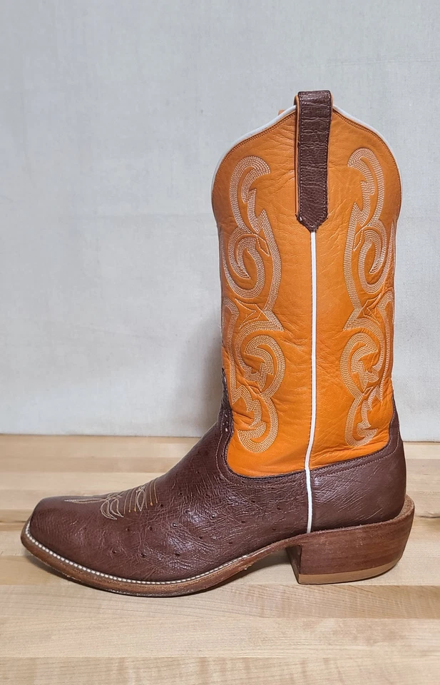 Rios of Mercedes 牛仔靴,男式 11.5 D,光滑鸵鸟,请阅读 — 第 4/4 张图片